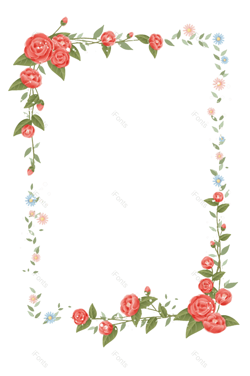 水墨图片,花环元素,夏天边框PNG,水彩免抠素材